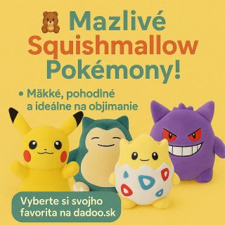 🧸 Mazlivé Squishmallow Pokémony! Mäkké, pohodlné a ideálne na objímanie. 👉 Vyberte si svojho favorita na dadoo.sk/pokemon/...